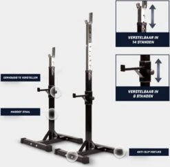 Gorilla Sports Haltersteunen - Squat Rack - Verstelbaar -Merkloos Winkel 1200x1174 30