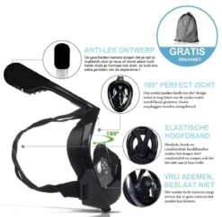 Campingwise Full Face Duikmasker, Snorkelmasker - Zwart - Maat L/XL -Merkloos Winkel 1200x1176 15