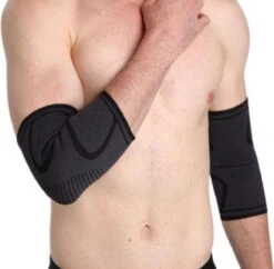 Elleboog Brace - Neopreen - Tennisarm - Tenniselleboog - Golfarm - Bandage - Tennisarm Brace - Brace Elleboog - Tennis Elleboog Brace - Elleboog Ondersteuning - Armbrace - Artrose - Reuma - Overbelasting - Comfort Fit - Zwart - Universeel - Maat L -Merkloos Winkel 1200x1176 36