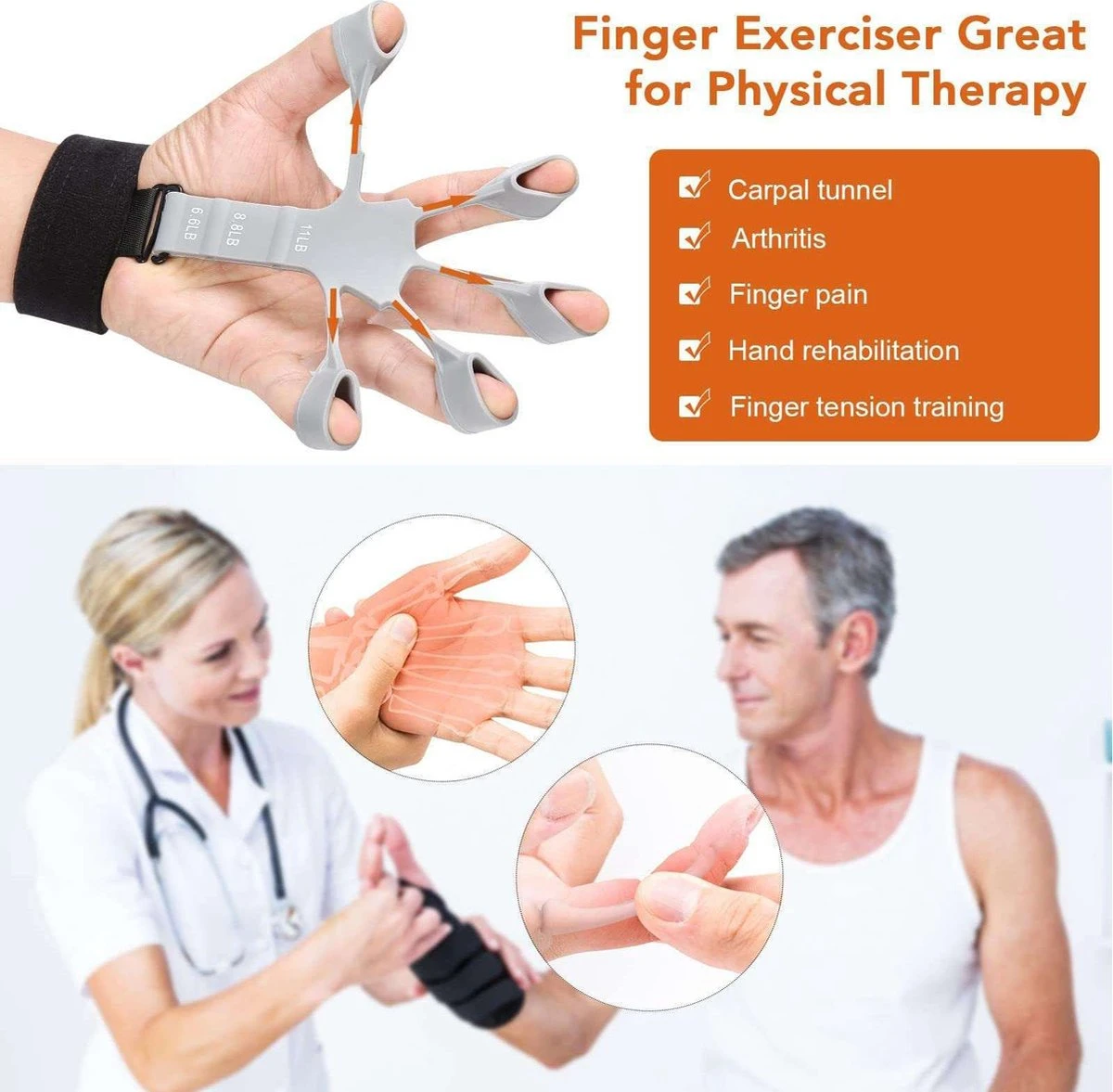 AyFit - Onderarm Trainer - Vingertrainer - Vinger Gripper Bekend Van TikTok - Hand Trainer - Grip Trainer - Siliconen - Weerstand Band - Spierversterker - Hand - Vinger - 1 Stuk - Grijs 7 AyFit - Onderarm Trainer - Vingertrainer - Vinger Gripper Bekend Van TikTok - Hand Trainer - Grip Trainer - Siliconen - Weerstand Band - Spierversterker - Hand - Vinger - 1 Stuk - Grijs - Afbeelding 5