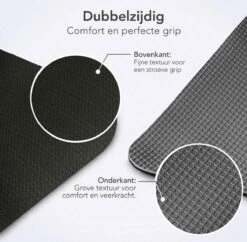 LifeGoods Yogamat - 61x183x0,6cm - Draagriem - Extra Dik - Zwart/Grijs -Merkloos Winkel 1200x1177 24