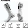 Prostec® Gripsokken - Gripsokken Voetbal - Grip Socks - One Size - Anti Slip - Anti Blaren - Gripsokken Sport - Gripsokken Wit