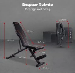 LifeGoods Fitness Halterbank - Verstelbaar - Inklapbaar - Zwart/Rood -Merkloos Winkel 1200x1178 15