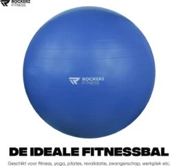 Rockerz Fitness® - Yoga Bal Inclusief Pomp - Pilates Bal - Fitness Bal - Zwangerschapsbal - Goede Houding Bij Het Thuiswerken - 55 Cm - Kleur: Blauw -Merkloos Winkel 1200x1178 25