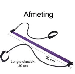 Bodio Pilates Stick - Pilates Bar - Weerstandsband - Resistance Band - Fitness Elastiek - Weerstandbanden Fitness - Fitness Krachttraining - Fitness - Pilates - Binnen - Buiten - Full Body Workout - Paars -Merkloos Winkel 1200x1179 19
