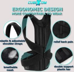 CUBEXCOM® Rugbrace Postuur Corrector, Houding Rug Corrector, Rugband Voor Onderrug, Houdings Correctie, Comfortabele Ondersteuning Voor Wervelkolom Schouder En Rug, Rugsteun Voor Een Betere Lichaamshouding Voor Dames En Heren -Merkloos Winkel 1200x1179 34