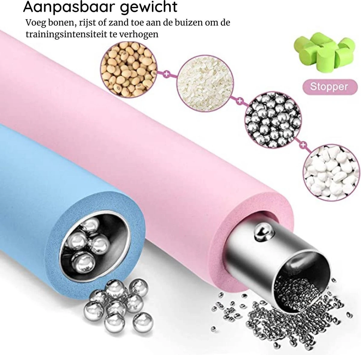 Fitlab Fitness Hoelahoep Met Gewicht - Paars/Wit - 1 Tot 4 KG - Volwassenen - Hula Hoop/Sport Hoepel/Weight Hoop 5 Fitlab Fitness Hoelahoep Met Gewicht - Paars/Wit - 1 Tot 4 KG - Volwassenen - Hula Hoop/Sport Hoepel/Weight Hoop - Afbeelding 3