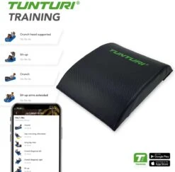 Tunturi Abmat - Abmat - Functional Training - Buikspiermat - Zwart - Incl. Gratis Fitness App -Merkloos Winkel 1200x1180 16