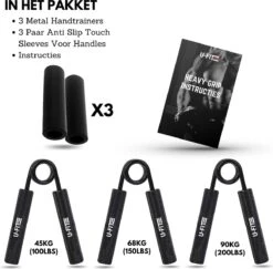 U-Fit One 3 Delige Metal Handtrainer Set - 45kg, 68kg, 90kg - Grip Trainer - Handknijper - Knijphalter - Armtrainer - Hand Knijper - Handgripper - Heavy Gripper - Onderarm - Buigveer - Zwart 20 U-Fit One 3 Delige Metal Handtrainer Set - 45kg, 68kg, 90kg - Grip Trainer - Handknijper - Knijphalter - Armtrainer - Hand Knijper - Handgripper - Heavy Gripper - Onderarm - Buigveer - Zwart -Merkloos Winkel 1200x1181 10