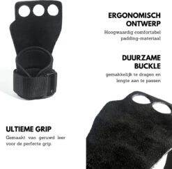 U Fit One Fitness & Crossfit Grips - Sport Handschoenen - Turnen - Gymnastics - Zwart - Maat M -Merkloos Winkel 1200x1181 29