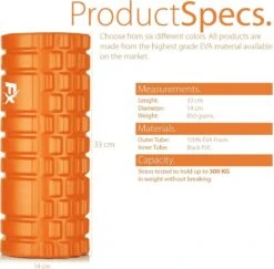 FFEXS Foam Roller - Therapie & Massage Voor Rug Benen Kuiten Billen Dijen - Perfecte Zelfmassage Voor Sport Fitness Hardlopen - 34cm X 14cm Oranje -Merkloos Winkel 1200x1182 2