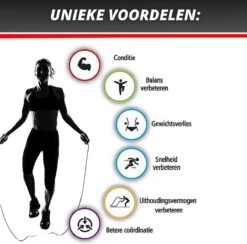 Professioneel Crossfit & Fitness Springtouw – Jump Rope – Speedrope – Verstelbaar – Rood -Merkloos Winkel 1200x1183 16