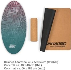 BoarderKING Indoorboard Allrounder Balance Board - Inclusief Vloermat En Kurkrol - 40 X 15 X 84 Cm -Merkloos Winkel 1200x1184 35