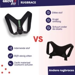 GroveFit - Rugbrace - Postuur Corrector - Rug Corrector - Houding Corrector - Verstelbaar - One Size -Merkloos Winkel 1200x1184 58