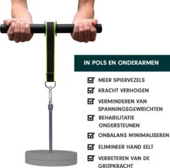 Wrist Roller - Onderarm Trainer - Forearm Trainer - Incl. Handknijper - Knijphalter -Merkloos Winkel 1200x1185 20