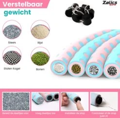 Zelics Sports - Professionele Fitness Hoelahoep Voor Volwassenen Met Gewicht - Gemaakt Van Roestvrij Staal, Zachte Foam En Anti-Zweet Buitenlaag - Sport Hoepel - Hula Hoop - Weight Hoop - Hoepel Fitness - 92cm/1.2 Kg Vulbaar- Inclusief Spingtouw -Merkloos Winkel 1200x1185 24