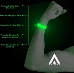 Arisenn® OPLAADBAAR LED LIGHTNING BAND GROEN|3 Standen | Reflecterende Hardloop Verlichting - Hardloop | Running Safety Led Light/ Reflecterende Armband Led/ Veiligheidsverlichting/ Hardloop Verlichting/ USB OPLAADBAAR / Sportarmbanden -Merkloos Winkel 1200x1185 33