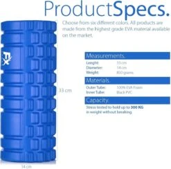 FFEXS Foam Roller - Therapie & Massage Voor Rug Benen Kuiten Billen Dijen - Perfecte Zelfmassage Voor Sport Fitness Hardlopen - 34cm X 14cm Blauw -Merkloos Winkel 1200x1185 6
