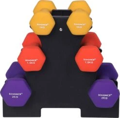 Songmics Dumbells - Halterset - Gewichten - Dumbells Set - Gewichten Fitness - Met Halterstandaard - Inclusief 9 Kg Gewichten- Meerkleurig - Zwart -Merkloos Winkel 1200x1186 26