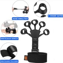Gripster Fitness 5 Vingers - Gripster - Hand Trainer - Hands Workout - Gripper - Handknijper - Fitness Accessoires - Krachttraining - Fysiotherapie Oefeningen - Handschoenen - Werkt Ook Tegen Artritis & Reuma -Merkloos Winkel 1200x1187 26