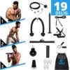 W&Z® Home Fitness Kabelsysteem 19-delig Set -Krachtstation Thuis Sporten Met Triceps Touw - Krachttraining - Lat Pulley