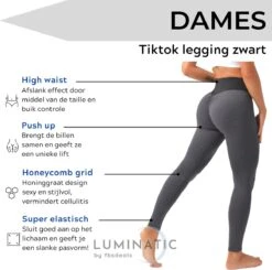 TikTok Legging - Sportlegging Dames - Squat Proof En Fitness Legging - Yoga Legging - High Waist Sport Legging - Anti Cellulite - Shapewear Dames - Push Up - Butt Lifter - Sportkleding Dames | Luminatic® | Zwart | Maat XL 15 TikTok Legging - Sportlegging Dames - Squat Proof En Fitness Legging - Yoga Legging - High Waist Sport Legging - Anti Cellulite - Shapewear Dames - Push Up - Butt Lifter - Sportkleding Dames | Luminatic® | Zwart | Maat XL -Merkloos Winkel 1200x1188 21