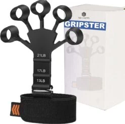 Gripster Fitness 5 Vingers - Gripster - Hand Trainer - Hands Workout - Gripper - Handknijper - Fitness Accessoires - Krachttraining - Fysiotherapie Oefeningen - Handschoenen - Werkt Ook Tegen Artritis & Reuma