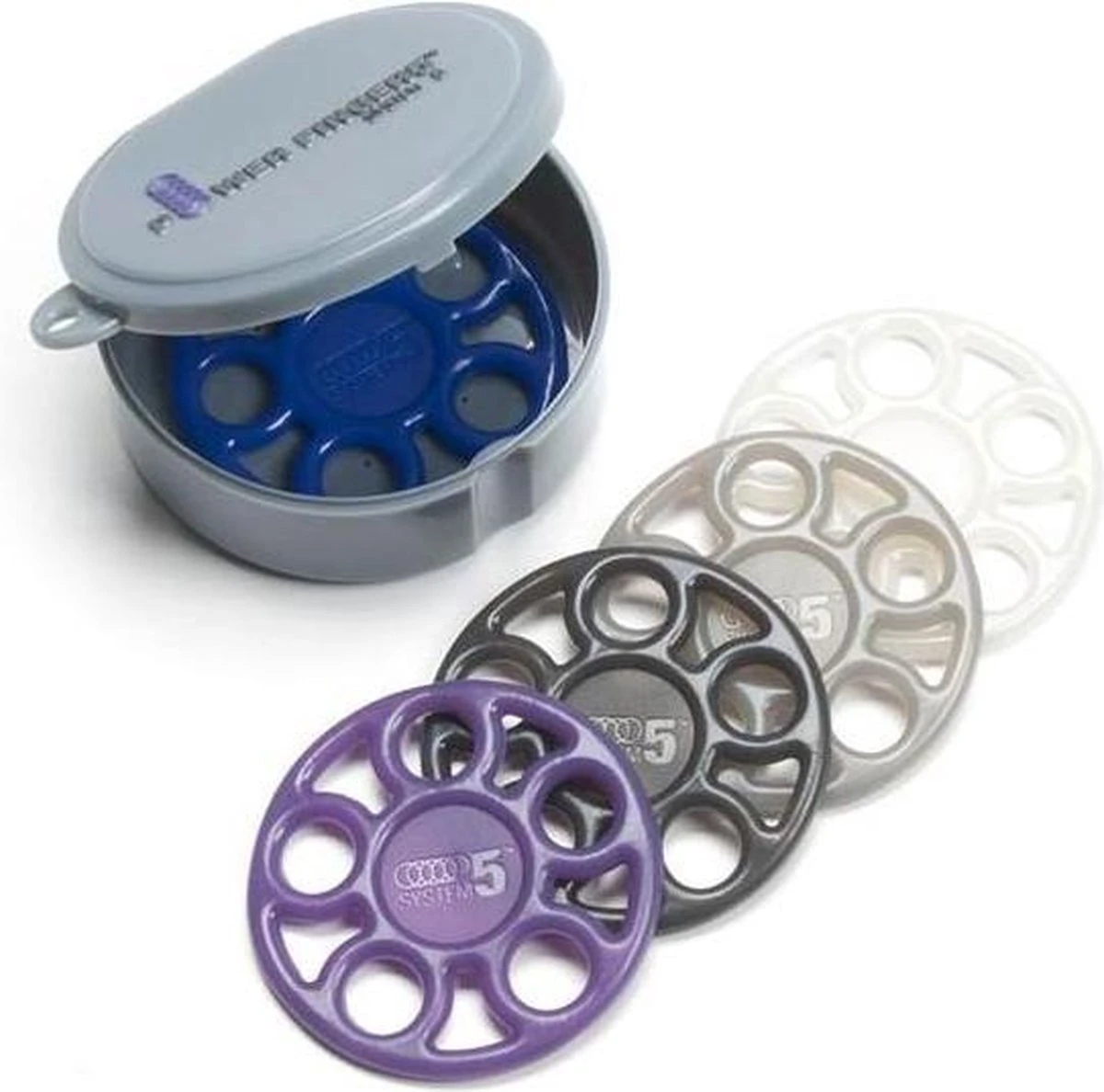 Powerfingers System 5 Vingertrainer Met Verschillende Sterktes 3 Powerfingers System 5 Vingertrainer Met Verschillende Sterktes