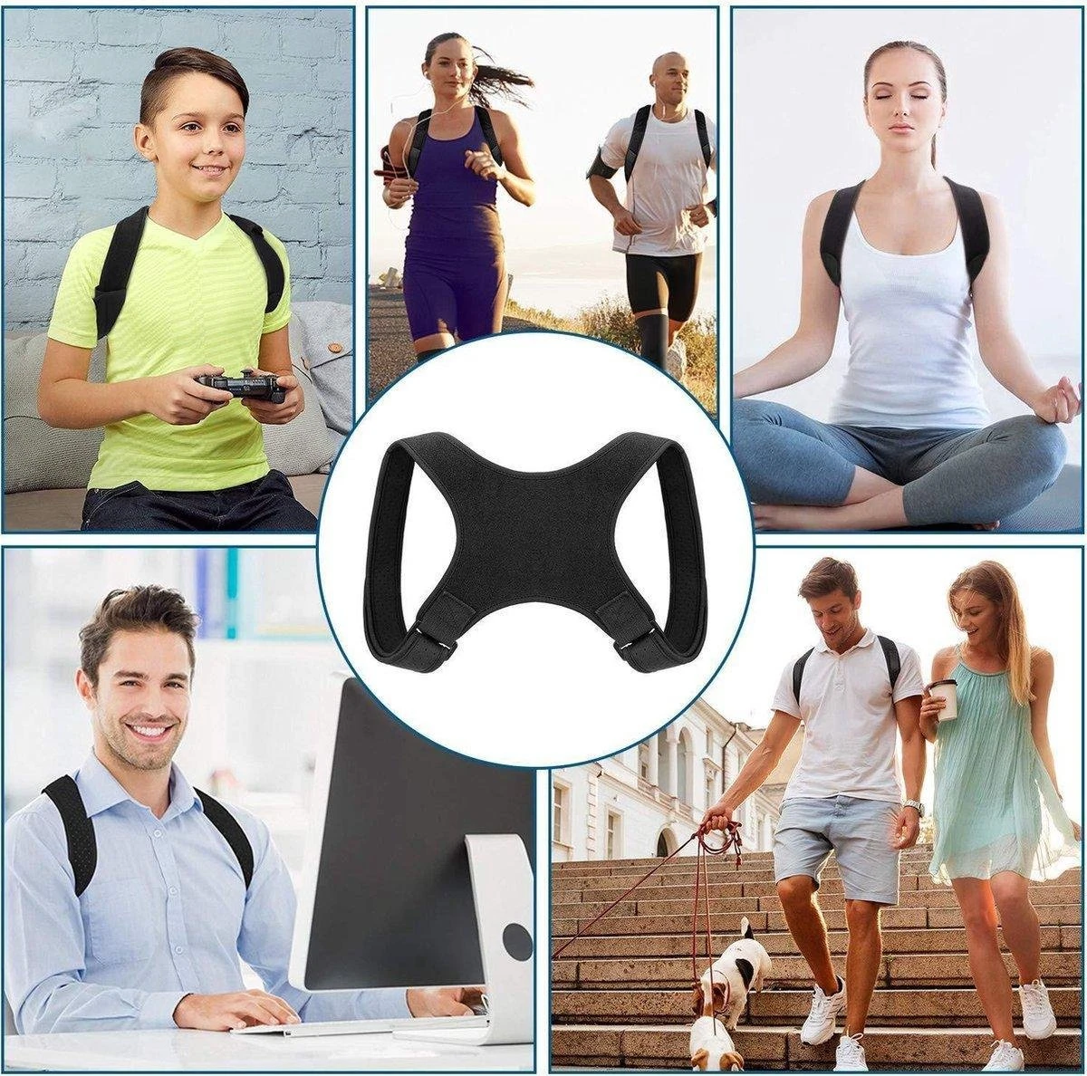 LOUZIR Premium Postuur Corrector RugBrace Houding Correctie Verstelbare 4 LOUZIR Premium Postuur Corrector RugBrace Houding Correctie Verstelbare - Afbeelding 2