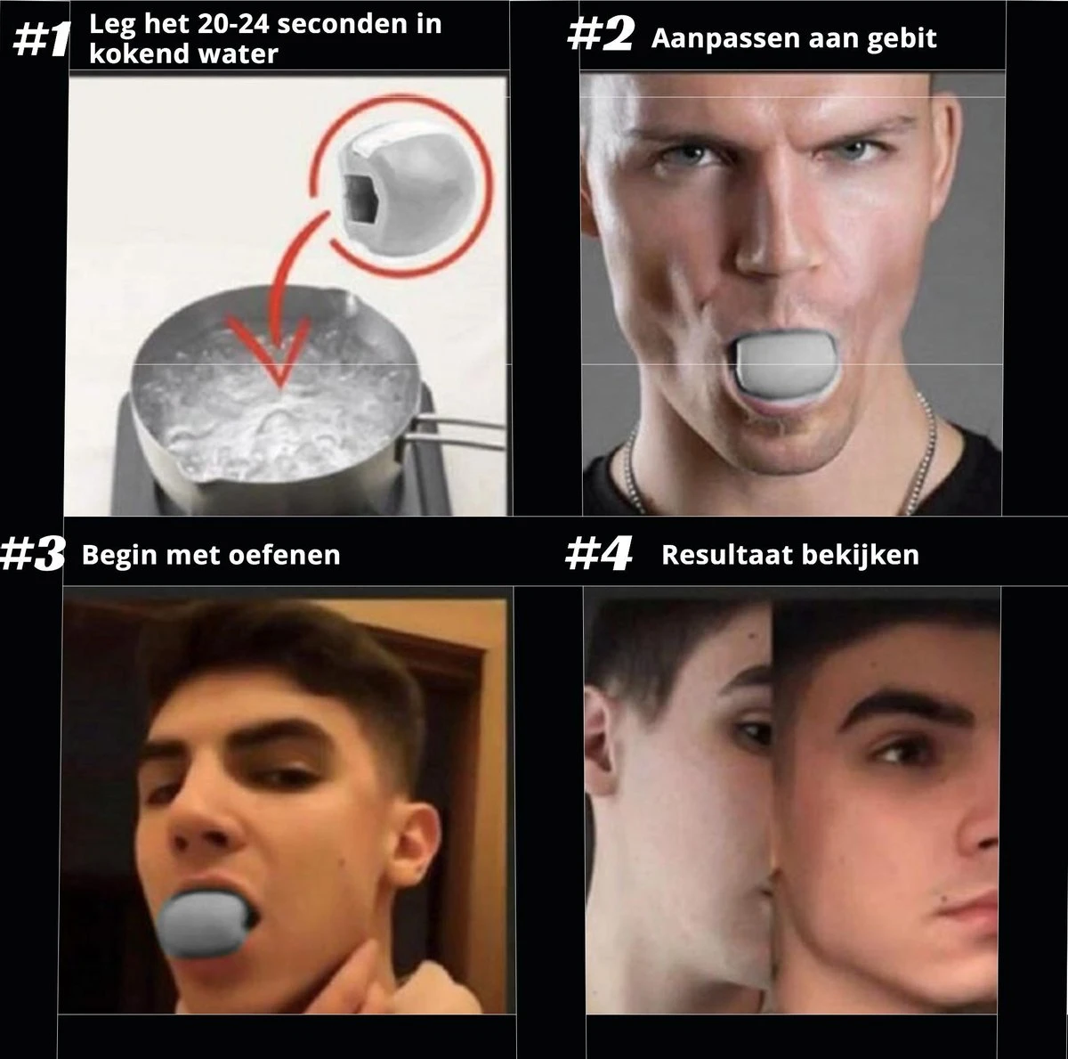 Merkloos Kaaklijn Trainer - Kaak Trainer - Jawline Trainer - Kaakspier Trainer - Jawline Exercise - Facial Toner - Kaaklijn Trainer - Kleur: Zwart 4 Merkloos Kaaklijn Trainer - Kaak Trainer - Jawline Trainer - Kaakspier Trainer - Jawline Exercise - Facial Toner - Kaaklijn Trainer - Kleur: Zwart - Afbeelding 2