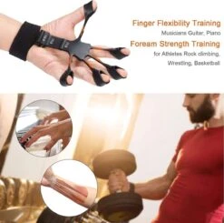 AyFit - Vinger Gripper Bekend Van TikTok - Onderarm Trainer - Vingertrainer - Hand Trainer - Grip Trainer - Siliconen - Weerstand Band - Spierversterker - Hand - Vinger - 1 Stuk - Zwart -Merkloos Winkel 1200x1189 27