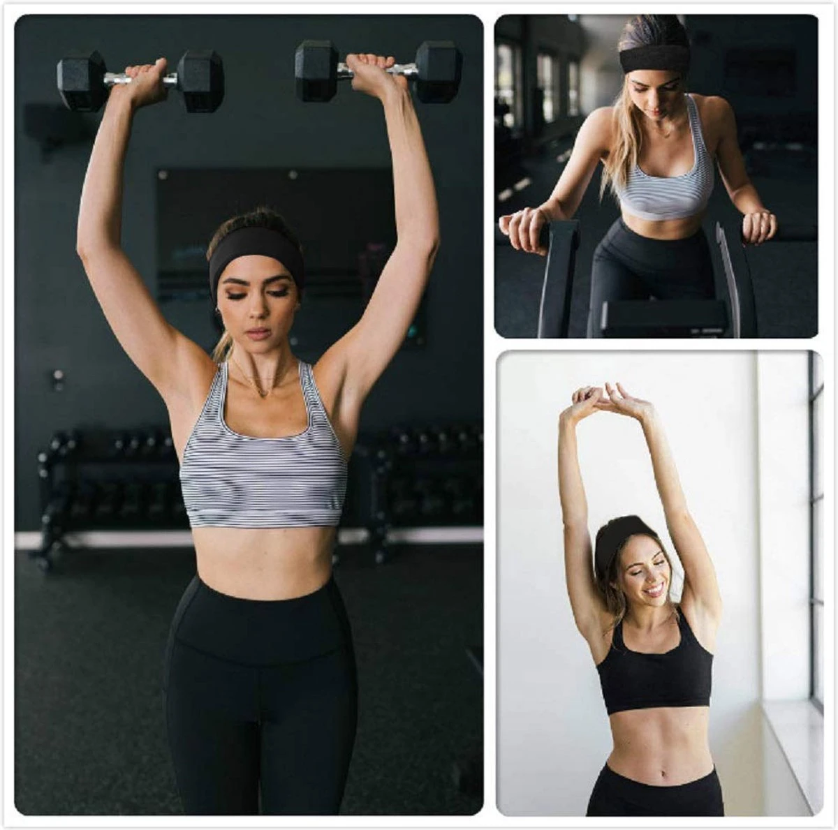 LIXIN Set 3 Stuks Vouwen Haarbanden - Dames Haarbanden - Kleur 4 - Hoofdband Dames - Volwassenen - Elastisch Antislip - Yoga - Hardlopen - Haaraccessoires 8 LIXIN Set 3 Stuks Vouwen Haarbanden - Dames Haarbanden - Kleur 4 - Hoofdband Dames - Volwassenen - Elastisch Antislip - Yoga - Hardlopen - Haaraccessoires - Afbeelding 6