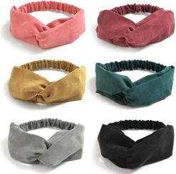 BOTC Haarband - 6 Stuks Vouwen Haarbanden Set - Haarband Velvet Suede - Dames Haarbanden - 6 Kleuren Mixen - Elastisch Antislip -Merkloos Winkel 1200x1189 53