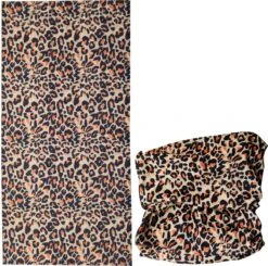 Fako Fashion® - Colsjaal - Gezichtsmasker - Bandana - Nekwarmer - Sjaal - Col - Microfiber Faceshield - Luipaard