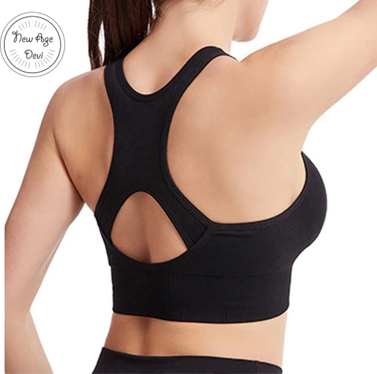 Sportbeha Met Voorsluiting - Zwart - Small 5 Sportbeha Met Voorsluiting - Zwart - Small - Afbeelding 3