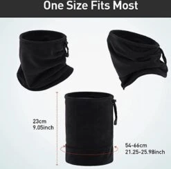 Nekwarmer - Unisex - Col Sjaal - Fleece Halswarmer - Dames/Heren - Bandana Hoofdband - Multifunctioneel - Zwart -Merkloos Winkel 1200x1190 4