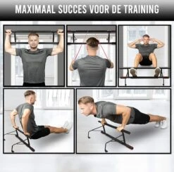 Pull Up Bar – Incl. Weerstandsband – Optrekstang – Pull Up Station – Dip Bars – Buikspiertrainer – Pull Up Bar Deur -Merkloos Winkel 1200x1190 46