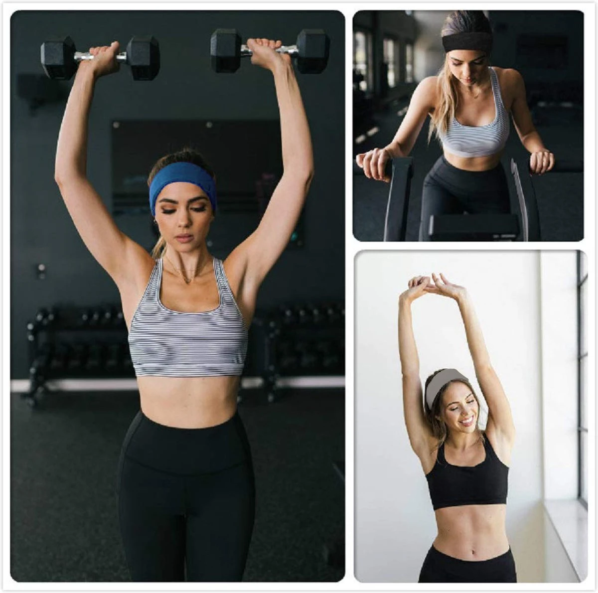 LIXIN Set 3 Stuks Vouwen Haarbanden - Dames Haarbanden - Kleur 3 - Hoofdband Dames - Volwassenen - Elastisch Antislip - Yoga - Hardlopen - Haaraccessoires 6 LIXIN Set 3 Stuks Vouwen Haarbanden - Dames Haarbanden - Kleur 3 - Hoofdband Dames - Volwassenen - Elastisch Antislip - Yoga - Hardlopen - Haaraccessoires - Afbeelding 4