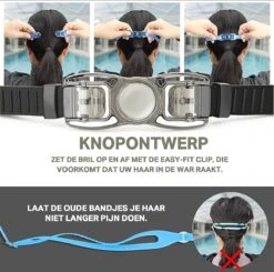 TravelTime® - Zwembril Volwassenen - Unisex – Zwarte Galvaniserende Lens 10 TravelTime® - Zwembril Volwassenen - Unisex – Zwarte Galvaniserende Lens -Merkloos Winkel 1200x1191