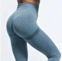 Gym Revolution - Sportlegging Dames - Sportkleding Dames - Sportbroek Dames - Sportlegging - Push Up - Shape Legging -Sportlegging Dames High Waist - Hardloopbroek Dames - Yoga Legging Dames - Licht Blauw Maat L -Merkloos Winkel 1200x1192 17