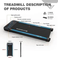 Merkloos CITYSPORTS Loopband, Elektrisch, Motor 440 W, Lcd-display En Calorieënteller, Geïntegreerde Bluetooth-luidspreker, Instelbare Snelheid, Ultradun En Stil, Voor Thuis/kantoor -Merkloos Winkel 1200x1192 28