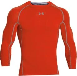 Under Armour - Sportkleding - Heatgear - HG Compressie Shirt - Lange Mouw - Oranje - Small
