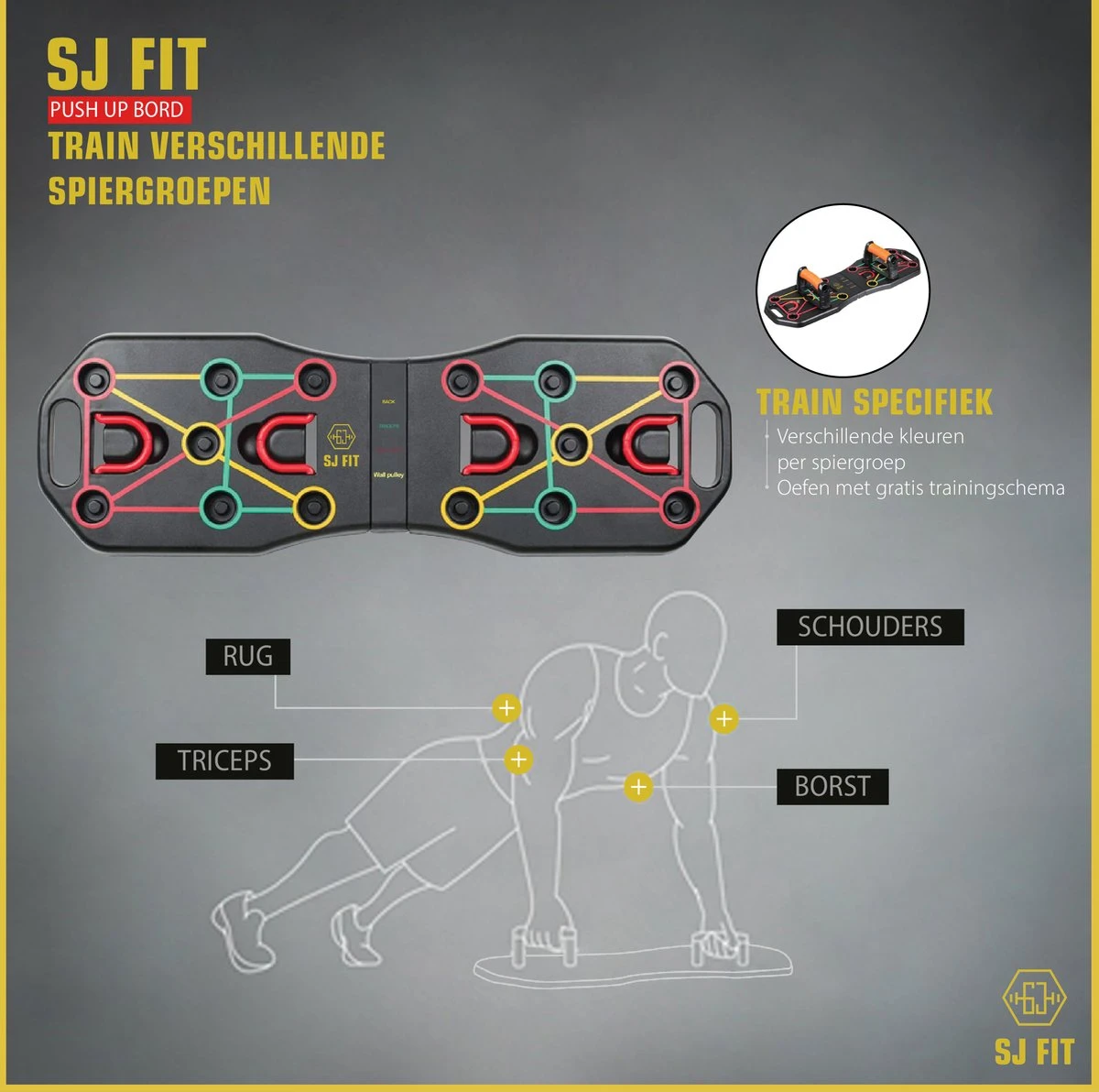 Opdruksteun Push Up - Push Up Bord- Opdrukbord - 21 In 1 Full Body - Inclusief Weerstandbanden - Inclusief Springtouw - Fitness - Workout - Gym - Krachttraining - Buikspieren - Fitness Materialen 4 Opdruksteun Push Up - Push Up Bord- Opdrukbord - 21 In 1 Full Body - Inclusief Weerstandbanden - Inclusief Springtouw - Fitness - Workout - Gym - Krachttraining - Buikspieren - Fitness Materialen - Afbeelding 2