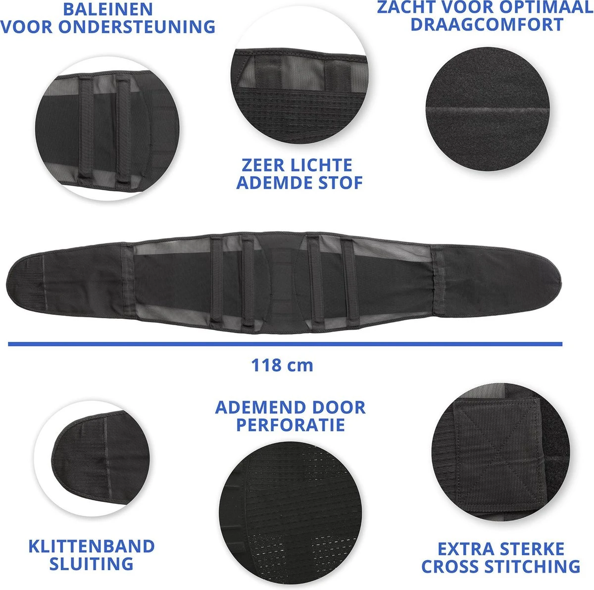 Easy In Shape Rugondersteuning - Rugband Brace - Correctieband Onderrug - Elastisch - Max 118cm 7 Easy In Shape Rugondersteuning - Rugband Brace - Correctieband Onderrug - Elastisch - Max 118cm - Afbeelding 5