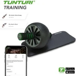 Tunturi AB Roller- Buikspiertrainer - Trainingswiel - Met NBR Kniemat - Incl. Gratis Fitness App -Merkloos Winkel 1200x1193 19