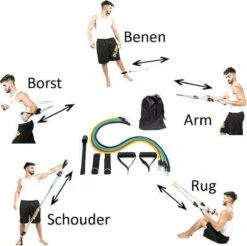 Weerstandsbanden Set - Fitness Elastiek - Resistance Band - Workout Set Met Handvat - Full Body Workout -Merkloos Winkel 1200x1193 21