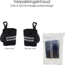Fitness / Crossfit Polsband - 2 Stuks - Polsbandage Wrist Support Wraps - Pols Bandage Band - Bodybuilding Support - Gewichthef Straps - Krachttraining Lifting Workout Straps - Zwart/Grijs -Merkloos Winkel 1200x1194 54