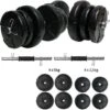 ECGSPOR Verstelbare Dumbbells - 2 X 15 Kg - Halterset / Dumbbell Set 30 Kg - Zwart -Merkloos Winkel 1200x1195 20