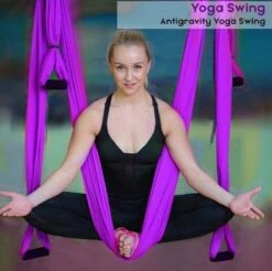 Yoga Aerial Swing Hangmat Compleet Systeem Met 3 Sets Handgrepen Gewicht Tot 300kg Paars -Merkloos Winkel 1200x1195 30