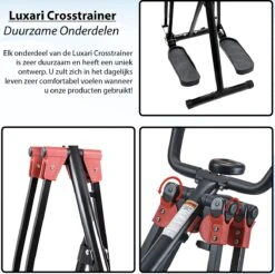 Luxari - Crosstrainer - Voor- En Zijwaartse Bewegingen - Inc. Hartslagfunctie - Hometrainer - Elliptische Trainer -Merkloos Winkel 1200x1195 43